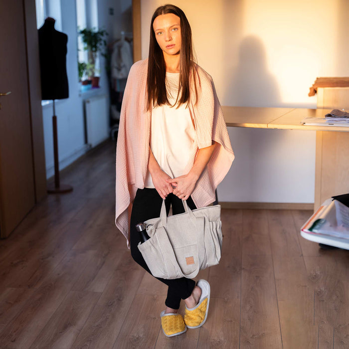 organic linen tote bag