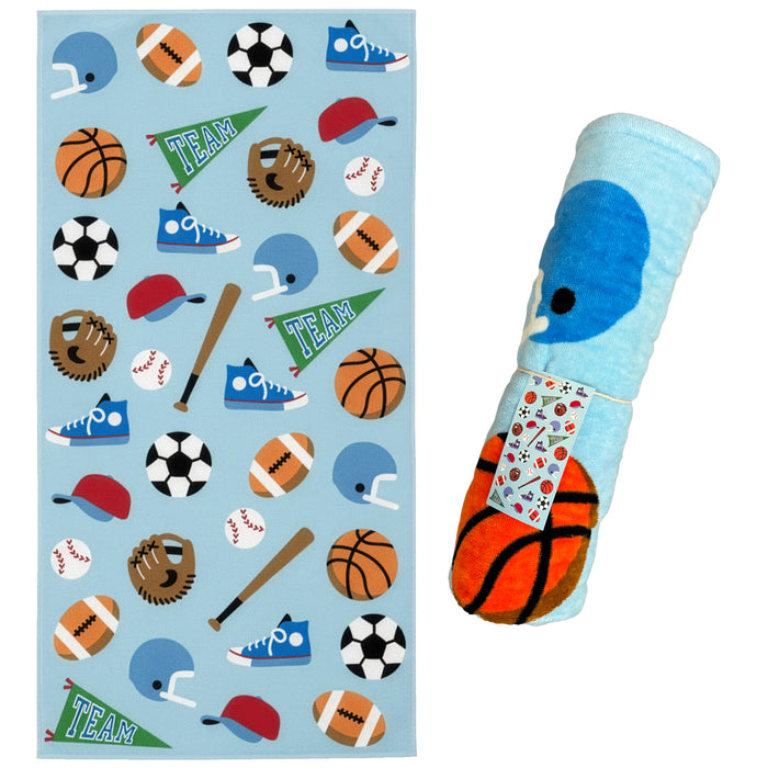 Game On 100% Cotton Beach Towel