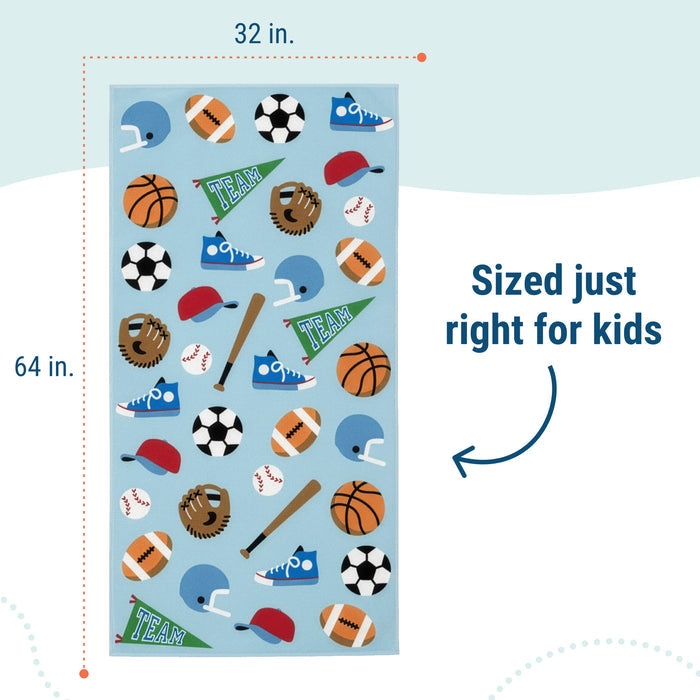 Game On 100% Cotton Beach Towel