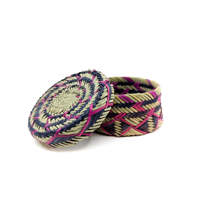 Geometric Black and Pink Basket