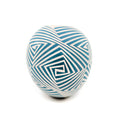 Geometric Maze Pot in Teal