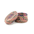 Geometric Navy and Rust Basket