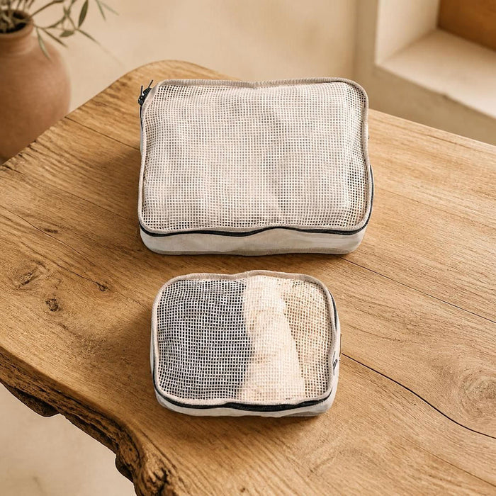 100% organic cotton packing cube for travel organizing sorting