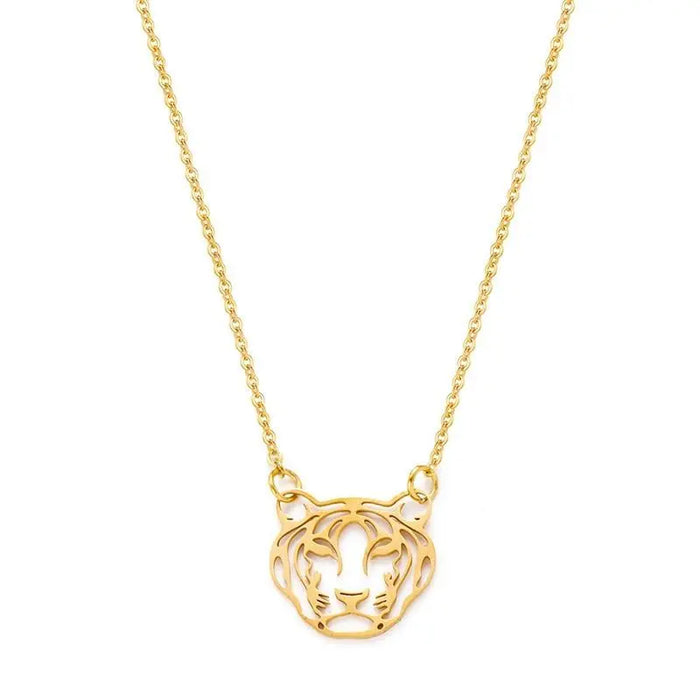 GOLDEN TIGER FACE NECKLACE Tiger-Universe