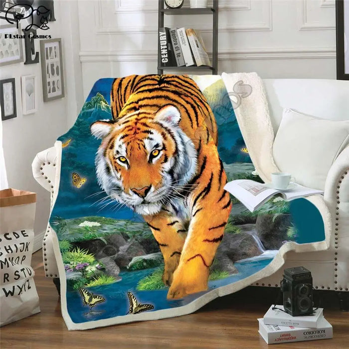 Green Tiger Blanket Tiger-Universe