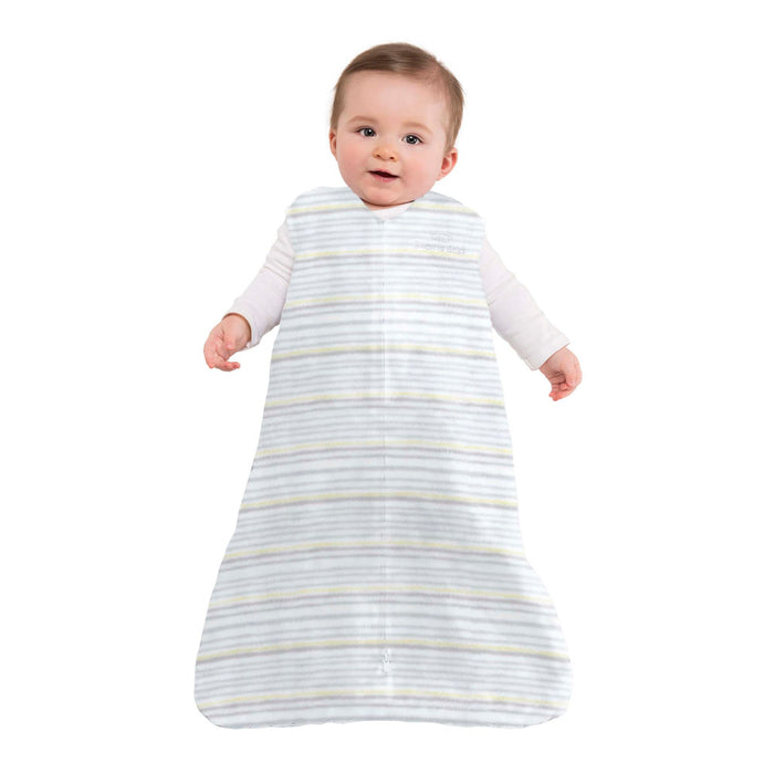 Halo Micro Fleece Sleepsack Wearable Blanket 1.0ToG - Multi Stripe Gray (Medium, 16-24 lbs)
