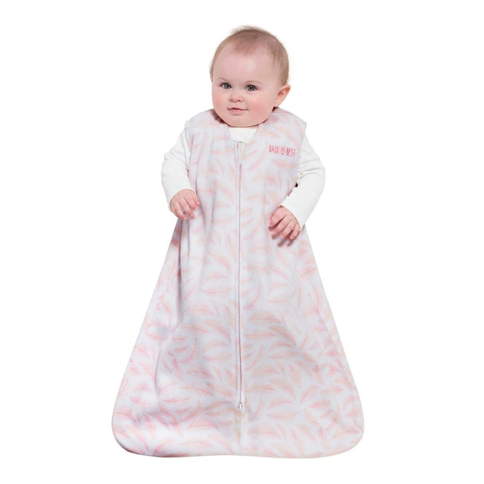 Halo Micro Fleece Sleepsack Wearable Blanket 1.0ToG - Pink Leaves (Medium, 16-24 lbs)