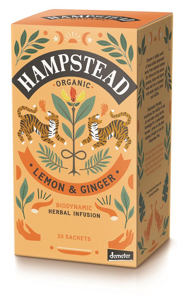 Organic Lemon Ginger 20 Tea Bags