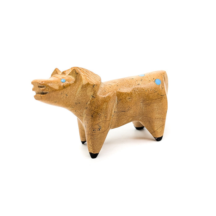 Handsome Travertine Horse by Enrike Leekya