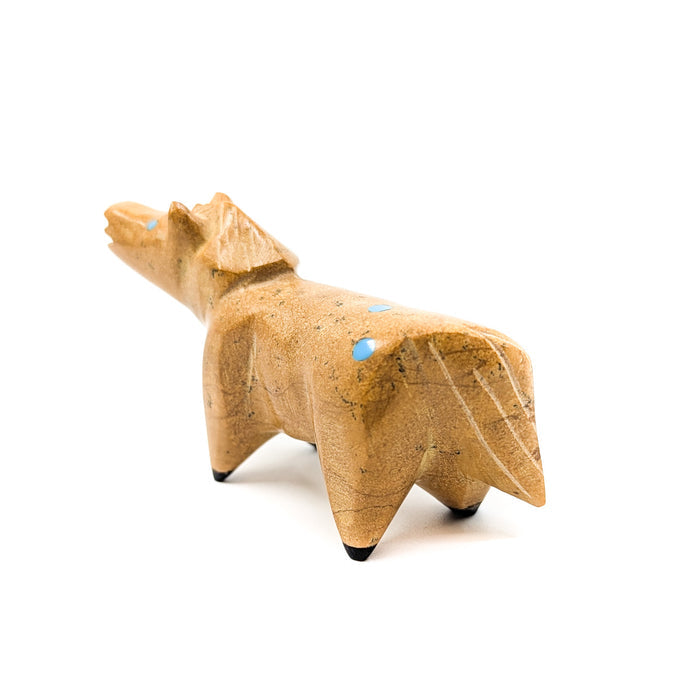 Handsome Travertine Horse by Enrike Leekya