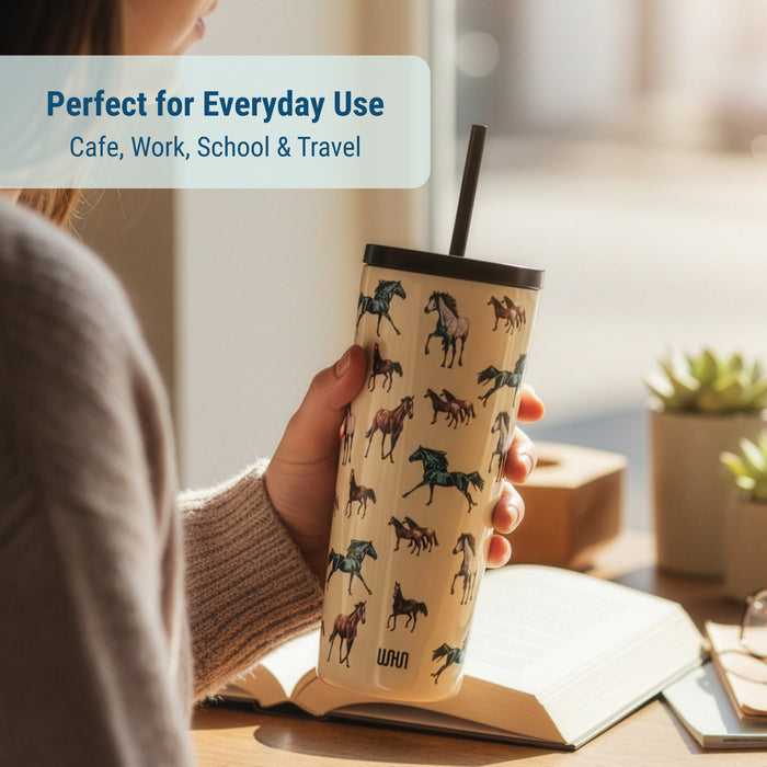 Horse Dreams 24 oz Insulated Tumbler with Straw & Lid