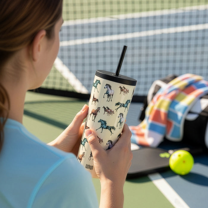 Horse Dreams 24 oz Insulated Tumbler with Straw & Lid