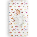 Horses 100% Cotton Percale Fitted Crib Sheet