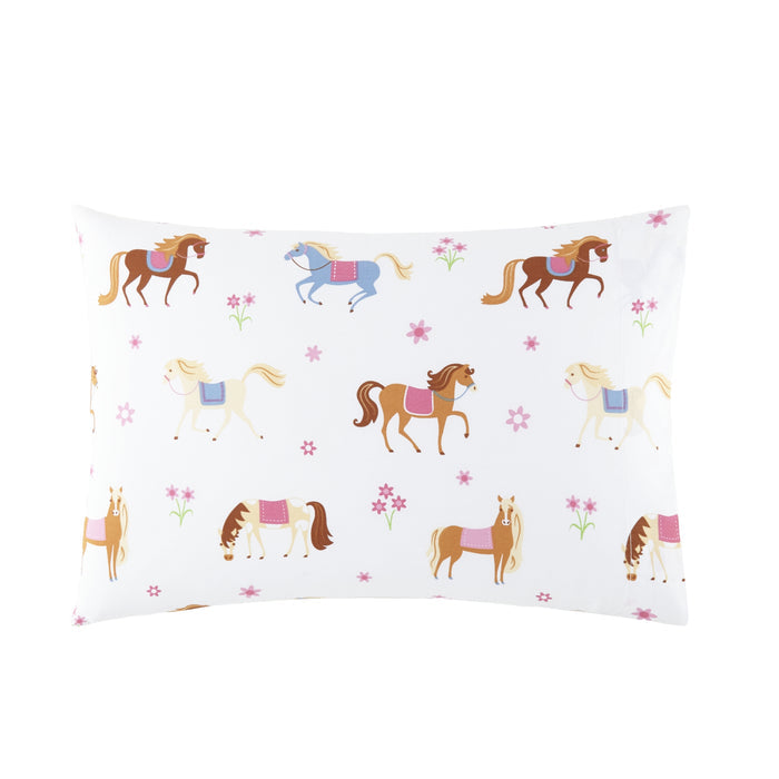 Horses 100% Cotton Percale Pillowcase