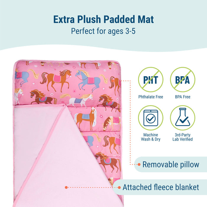 Horses Microfiber Toddler Nap Mat