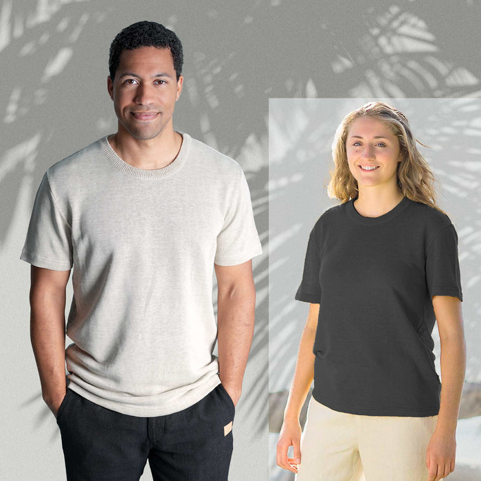 plastic-free 100% organic linen t-shirt