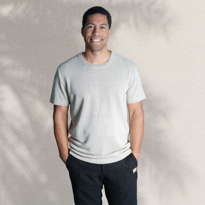100% organic linen knit t-shirt