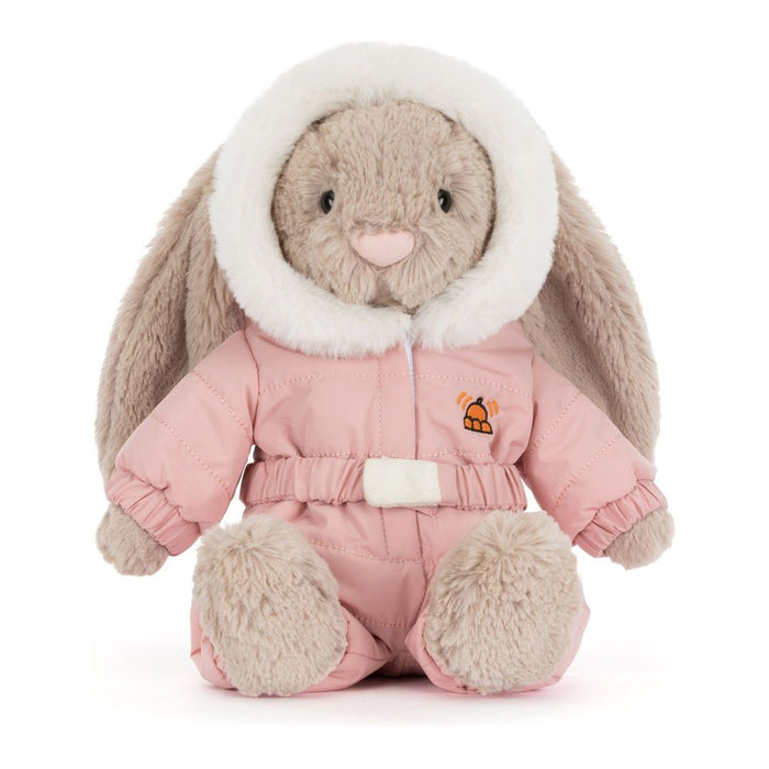 Jellycat Bashful Bunny Plush Toy - Snow Suit Bunny (Medium, 12 inch)