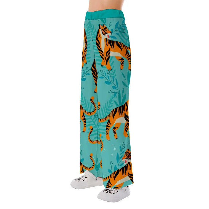 Jungle Tiger Print Pajama Pants Tiger-Universe
