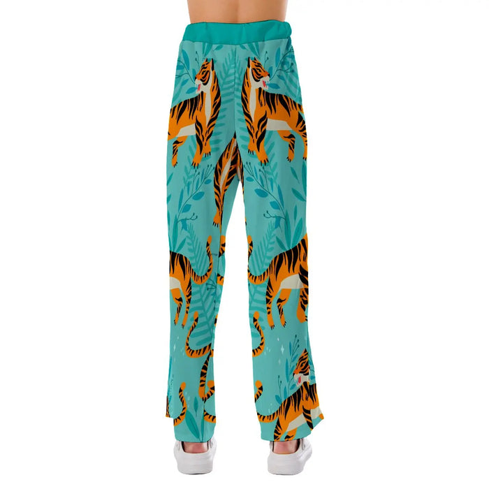 Jungle Tiger Print Pajama Pants Tiger-Universe