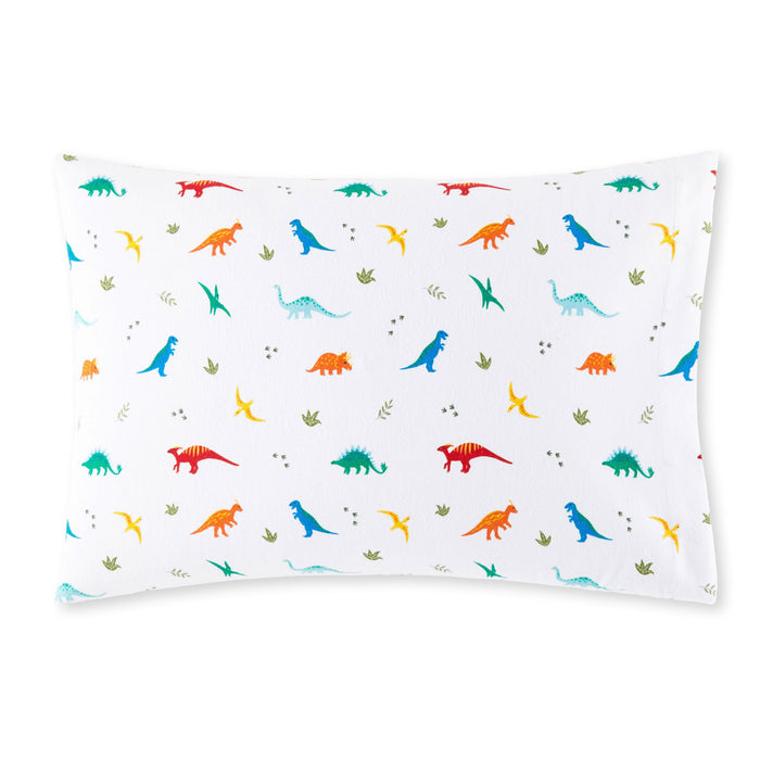 Jurassic Dinosaurs 100% Cotton Flannel Pillowcase