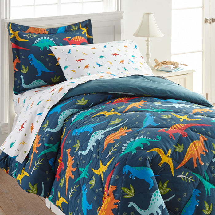 Jurassic Dinosaurs 100% Cotton Flannel Pillowcase