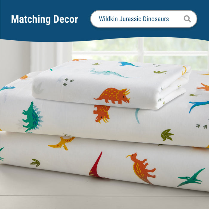 Jurassic Dinosaurs 100% Cotton Percale Fitted Crib Sheet