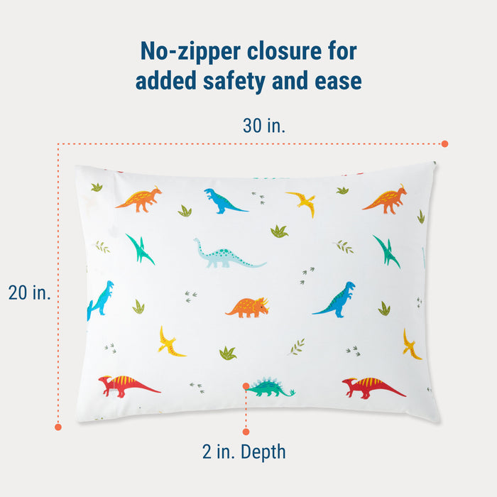 Jurassic Dinosaurs 100% Cotton Percale Pillowcase
