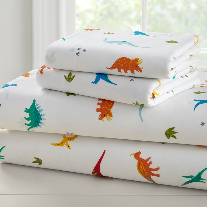 Jurassic Dinosaurs 100% Cotton Percale Sheet Set