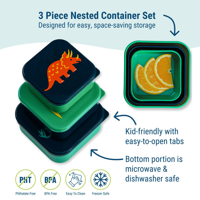 Jurassic Dinosaurs Nested Snack Containers