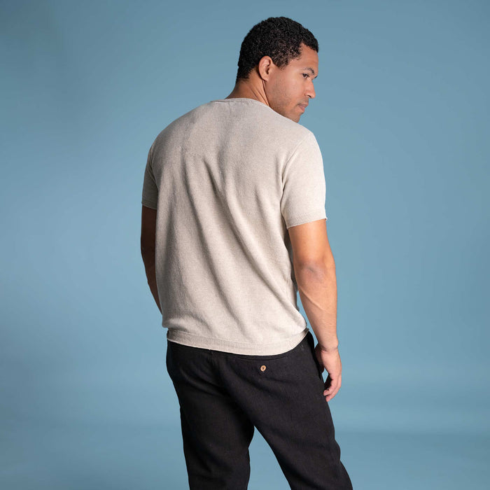 organic linen knit shirt