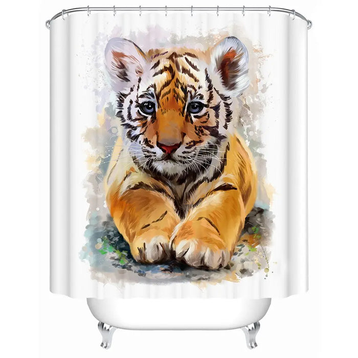 Kids Tiger Shower Curtain Tiger-Universe