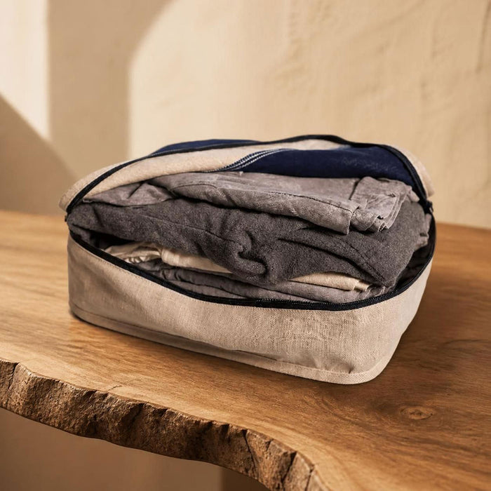KUBIST 100% Organic Hemp Packing Cubes - Travel Sorters & Organizers (OC Thread, YKK Zippers) (99.99% Biodegradable)