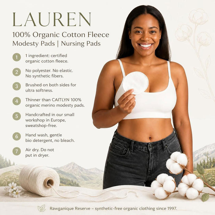 100% organic cotton fleece nursing pads plastic-free