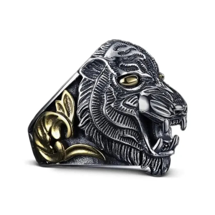 LEGENDARY TIGER FACE RING SILVER Tiger-Universe