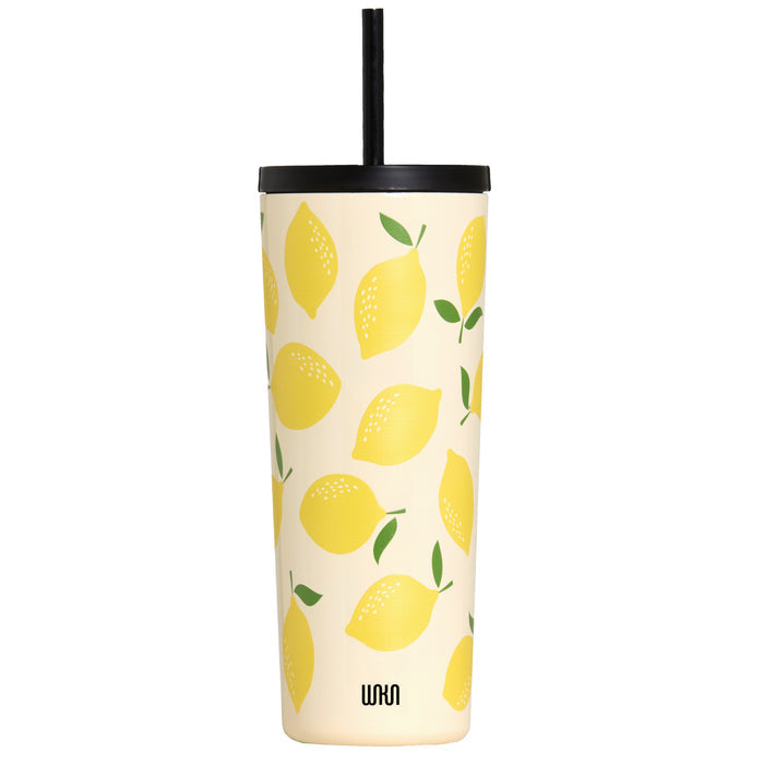 Lemons 24 oz Insulated Tumbler with Straw & Lid