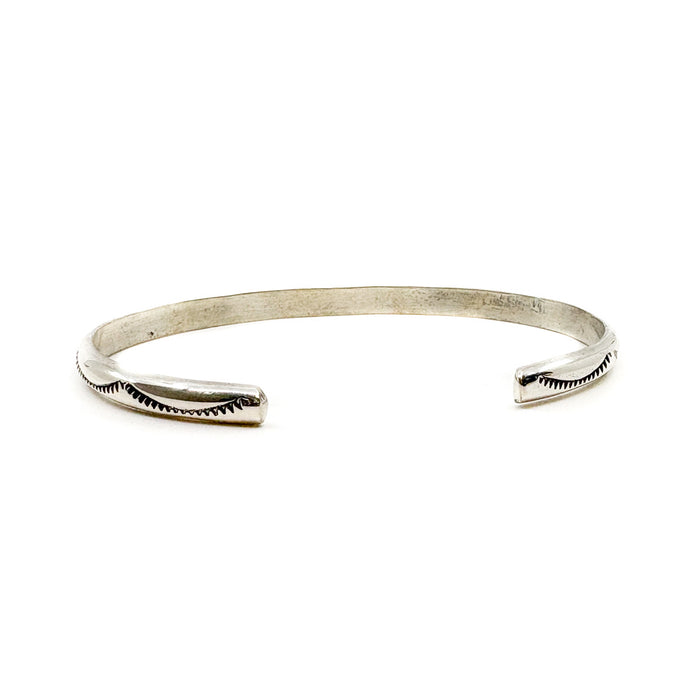 Lightweight Stamped Silver Bracelet
