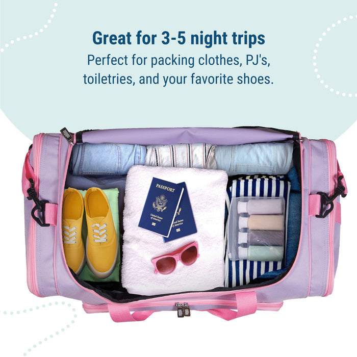 Lilac Weekender Duffel Bag