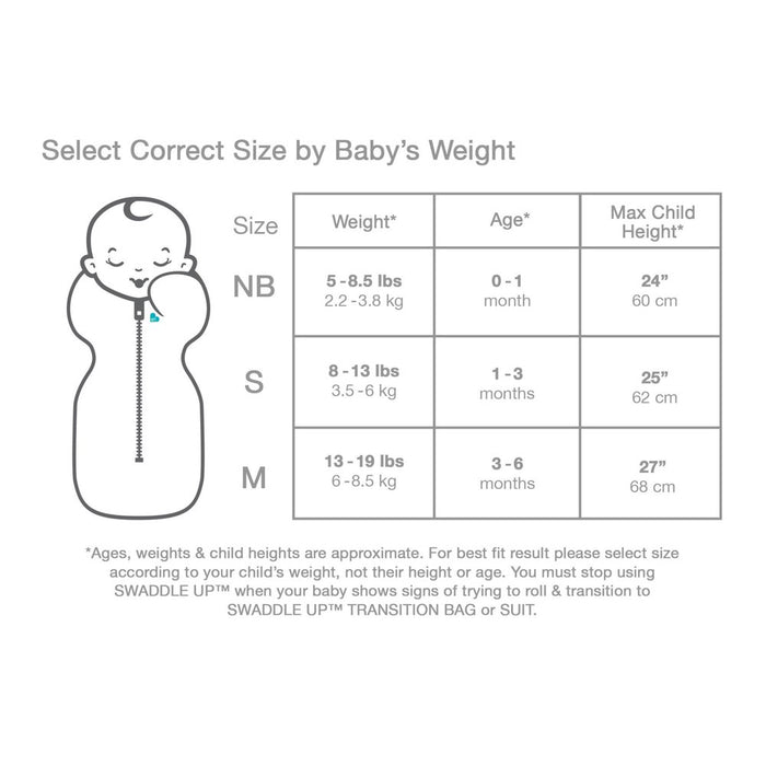 Love To Dream Swaddle UP Original Bag 1.0 TOG - Dusty Blue (Small, 7-13 lbs)