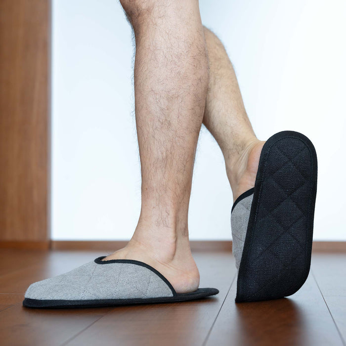 organic linen house slippers