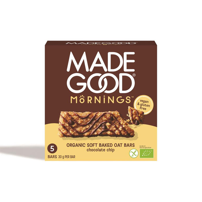 MadeGood Morning Oat Bar Chocolate Chip 5 x 30g Multipack