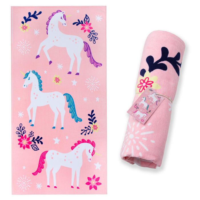 Magical Unicorns 100% Cotton Beach Towel