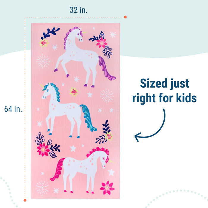 Magical Unicorns 100% Cotton Beach Towel