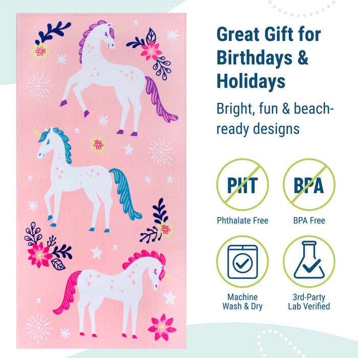 Magical Unicorns 100% Cotton Beach Towel