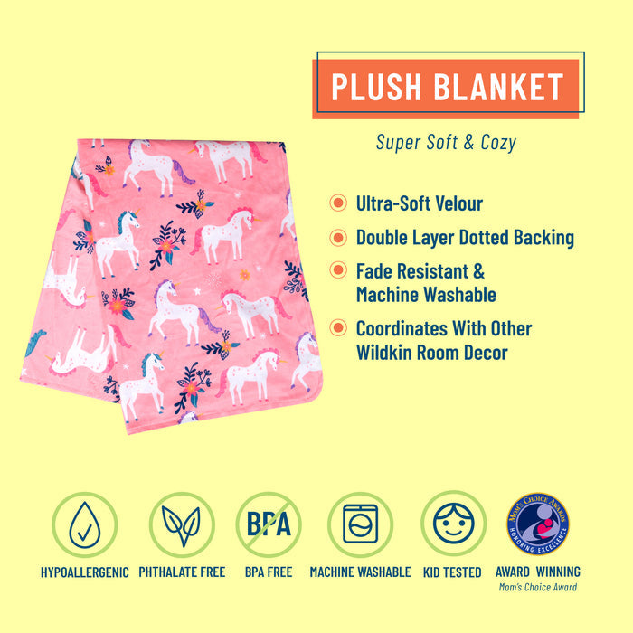 Magical Unicorns Velour Baby Blanket