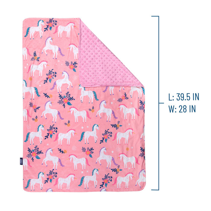 Magical Unicorns Velour Baby Blanket