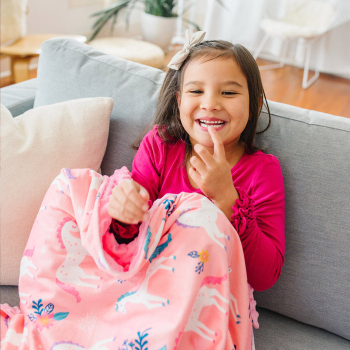 Magical Unicorns Velour Baby Blanket