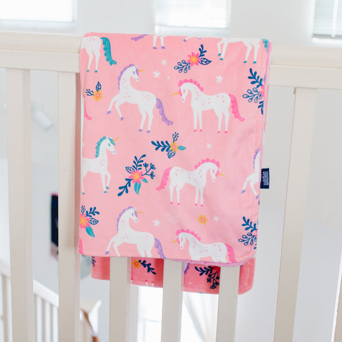 Magical Unicorns Velour Baby Blanket