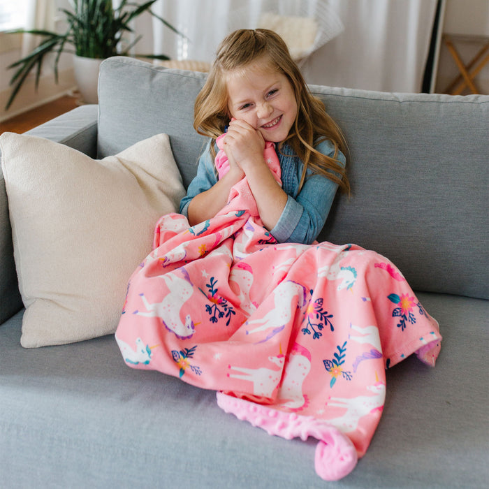 Magical Unicorns Velour Baby Blanket