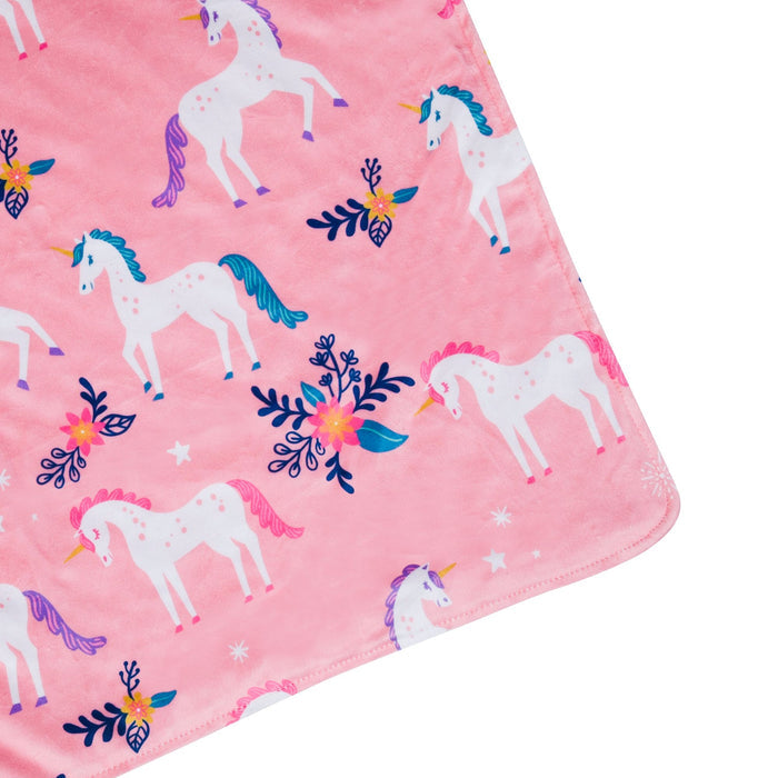 Magical Unicorns Velour Baby Blanket